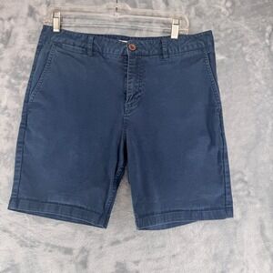 KATIN Mens Navy Blue Chino Shorts Flat Front Size 32